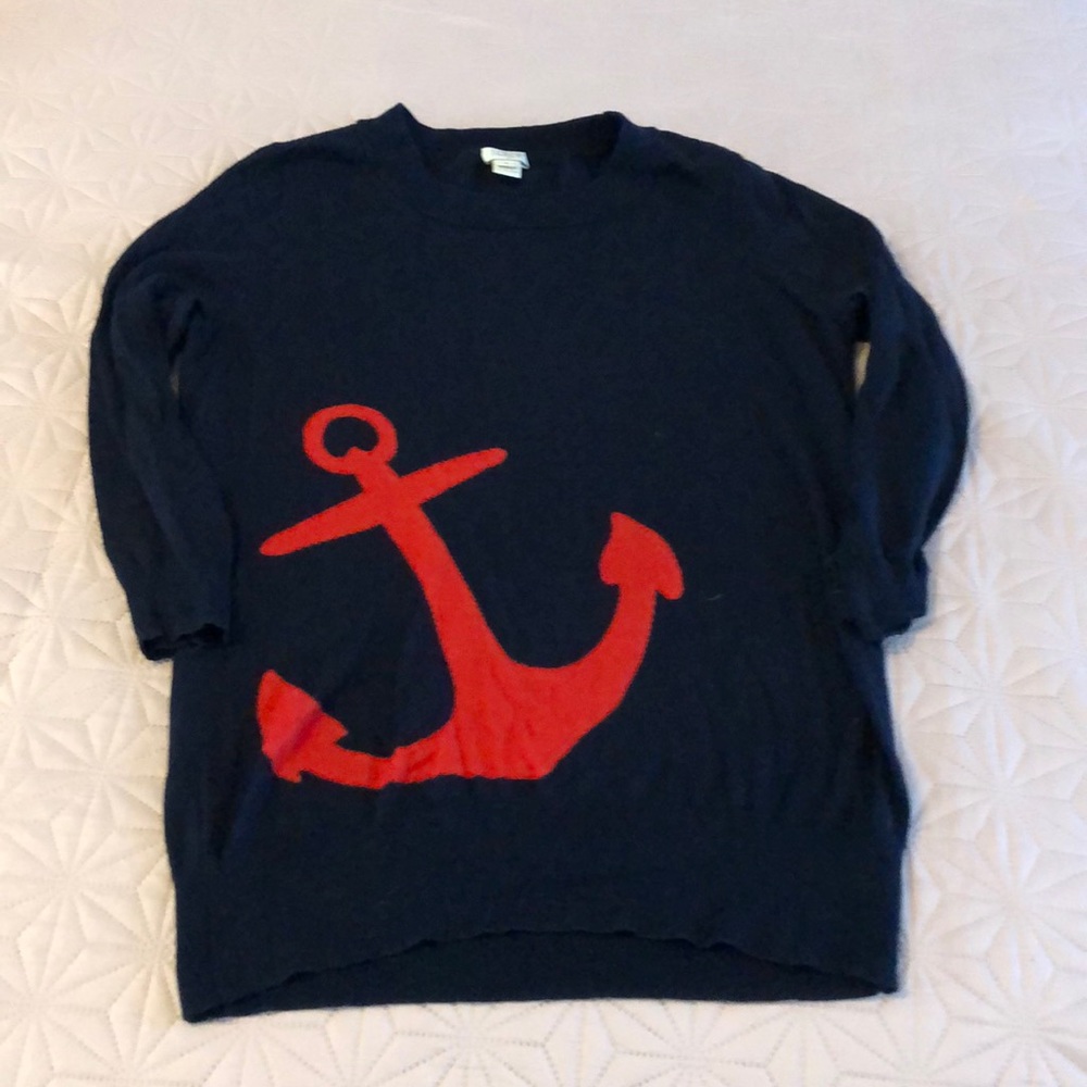 J Crew anchor sweater size small